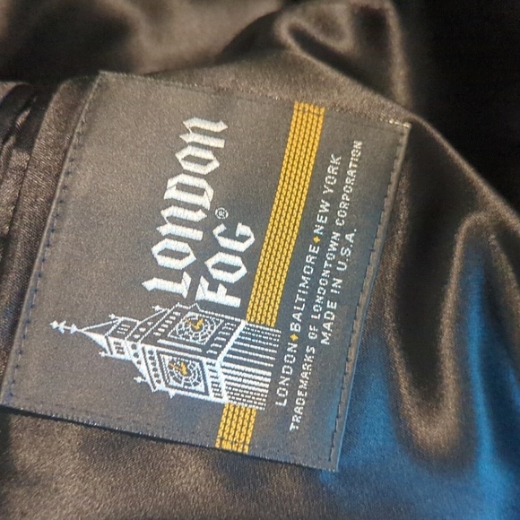 Vtg London Fog 100% wool deep charcoal long length dressy winter coat sz 42R - Picture 10 of 13